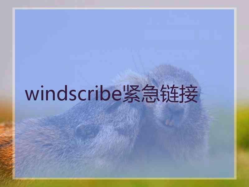 windscribe紧急链接