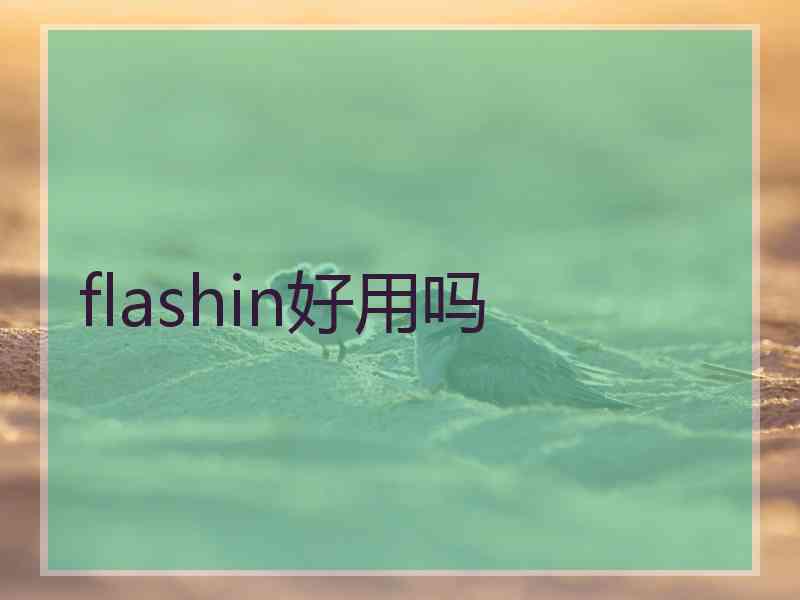 flashin好用吗