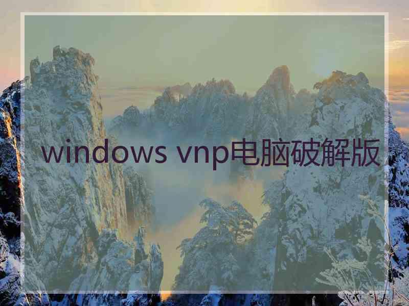 windows vnp电脑破解版